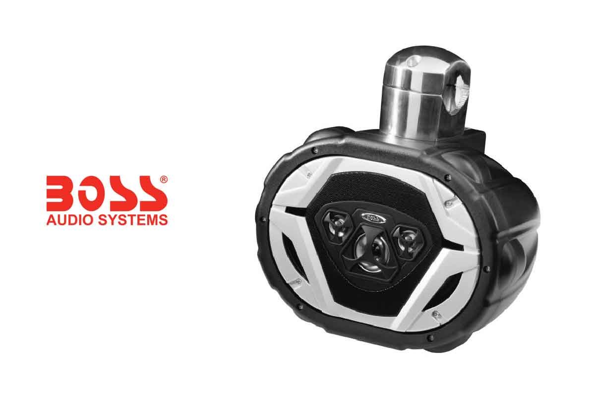 BOSS AUDIO MRWT69 6x9" BLACK 4-WAY 550W WAKE TOWER MARINE BOAT SPEAKER